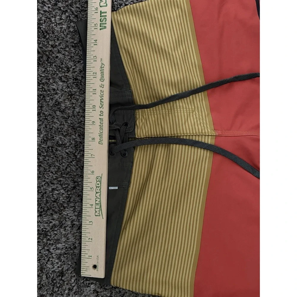 Quiksilver Highline Surfsilk Tijuana Brown Board Shorts Size 30 Men Swim Surf T